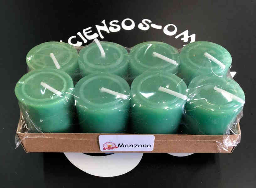Pack 8 velas aroma Manzana Verde